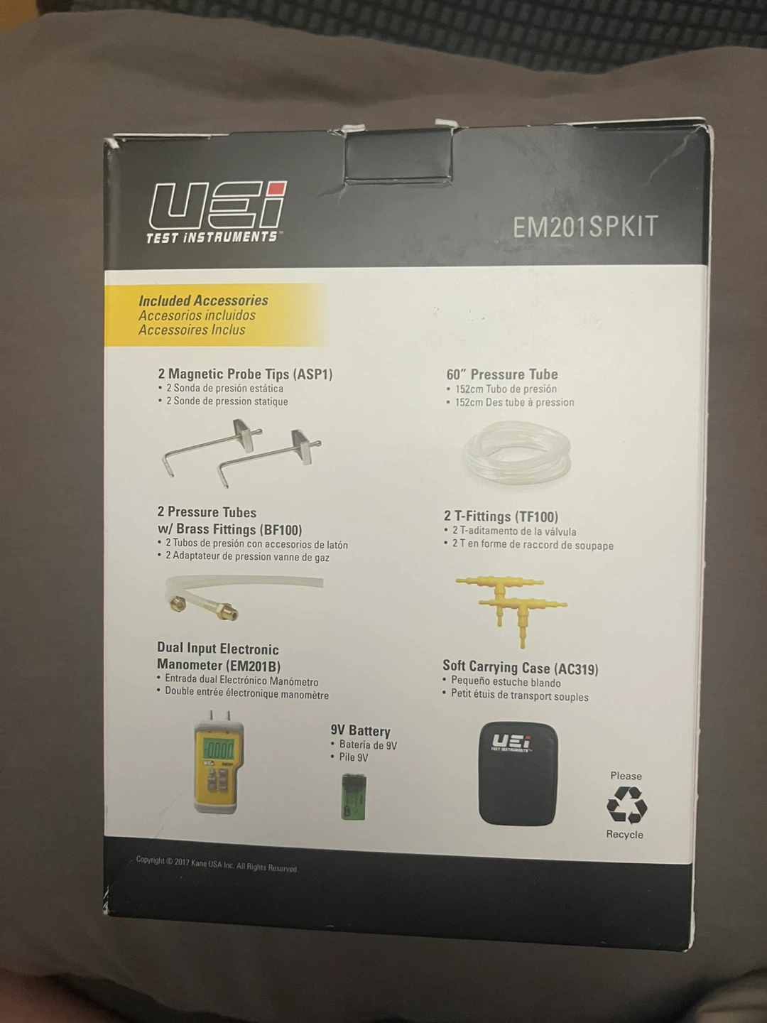 UEi EM201SPKIT Static Pressure Kit - photo 2