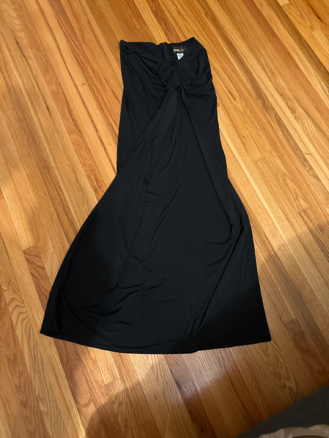 NOVALUXE Black Strapless Maxi skirt