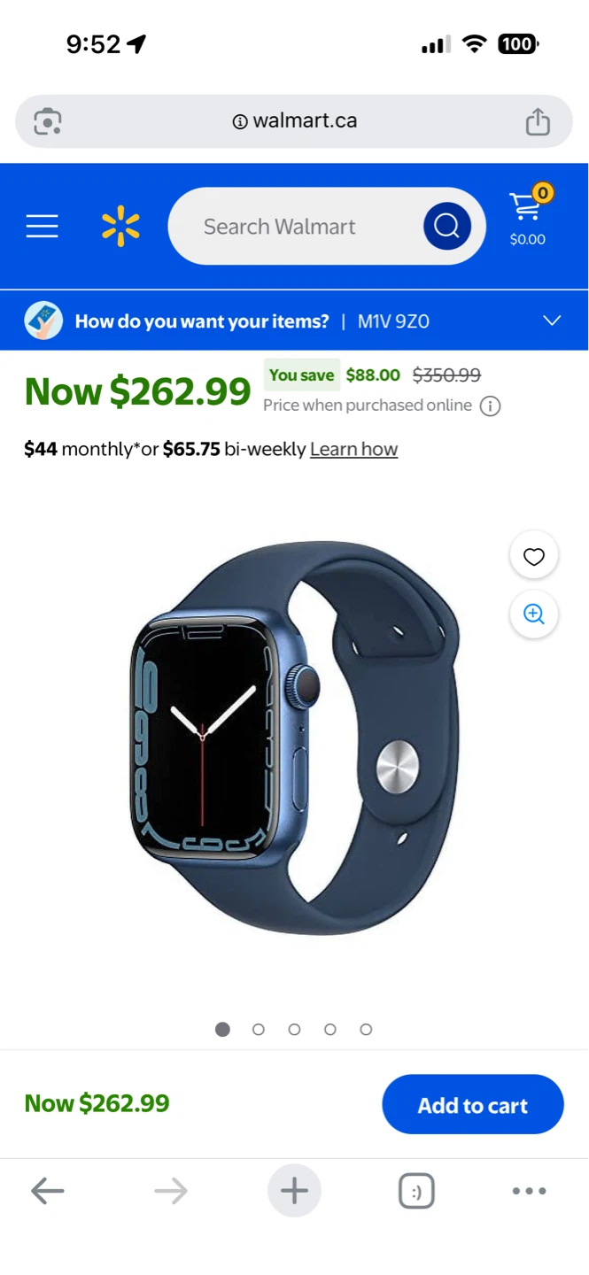 Apple Watch Series 7 - Blue 45mm Aluminum - 82% Battery Health