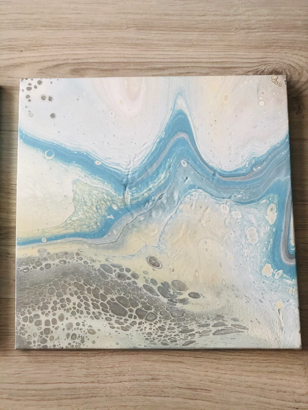 Abstract Pour Painting Set - Blue, White & Grey - photo 2
