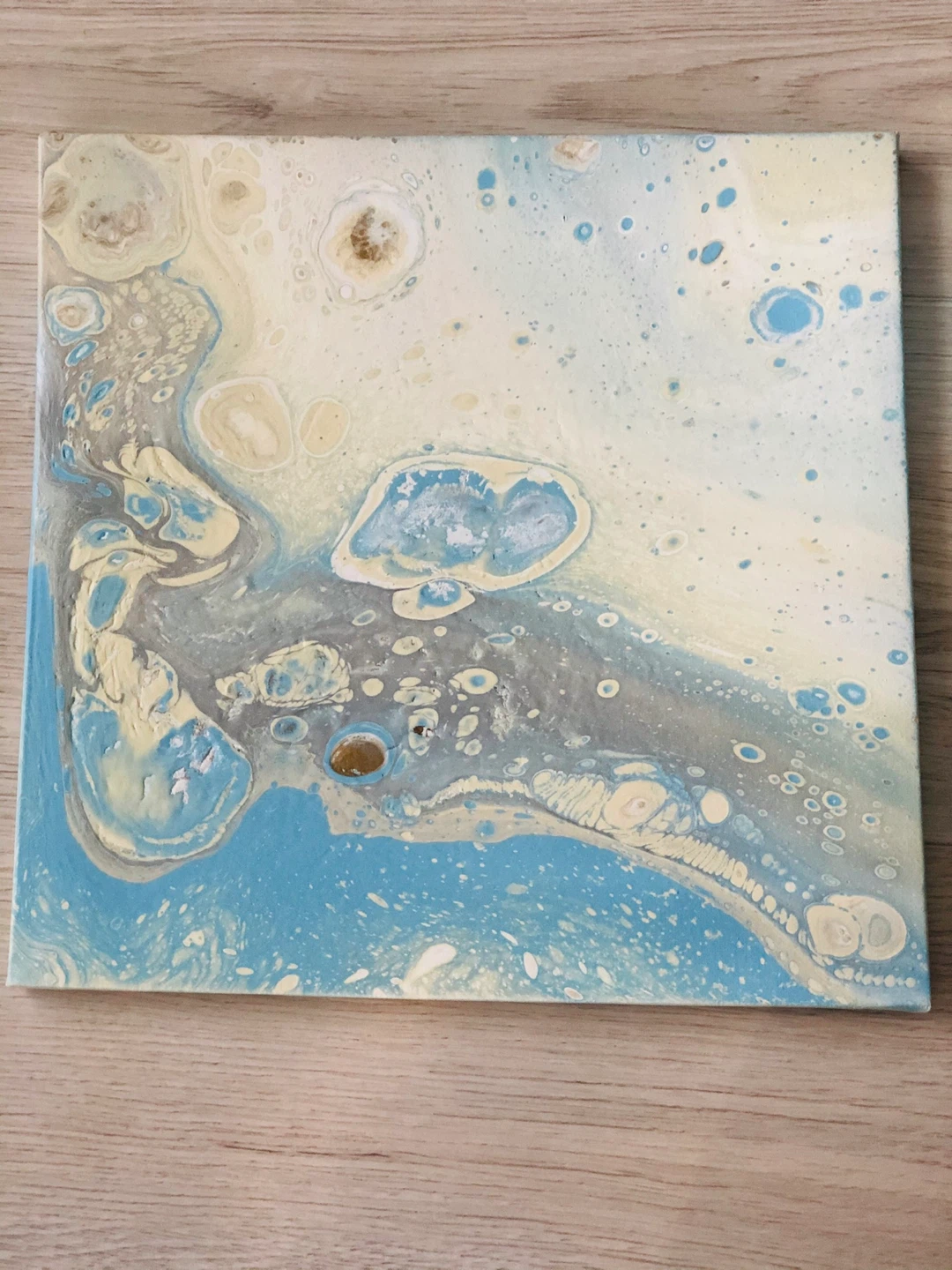 Abstract Pour Painting Set - Blue, White & Grey - photo 3