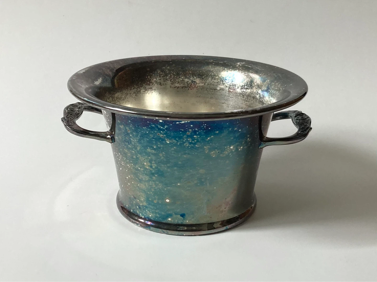 Vintage Silver Plated Small Ice Bucket/Vessel/Planter - photo 3