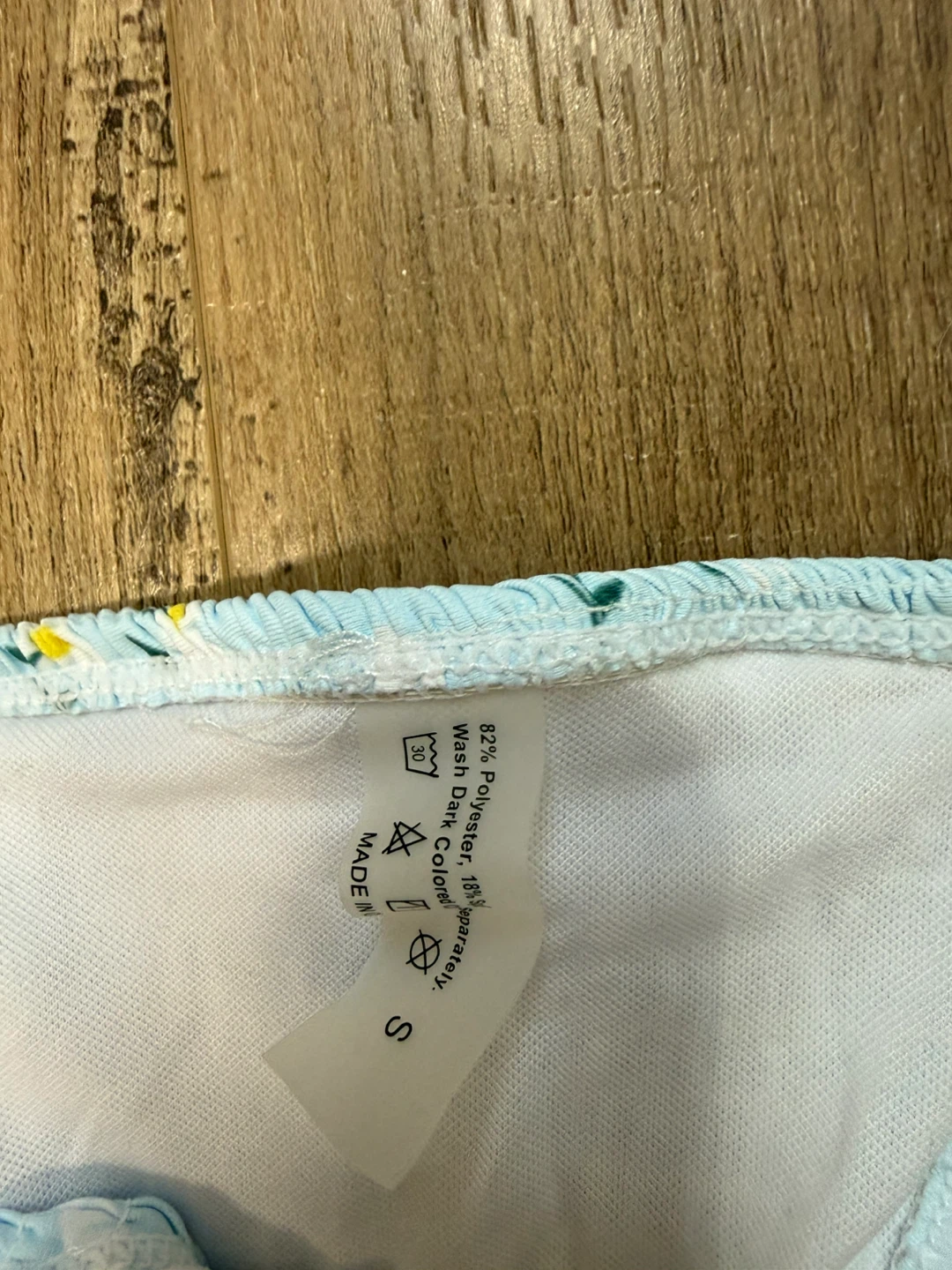Blue floral smocked bikini size S - photo 4