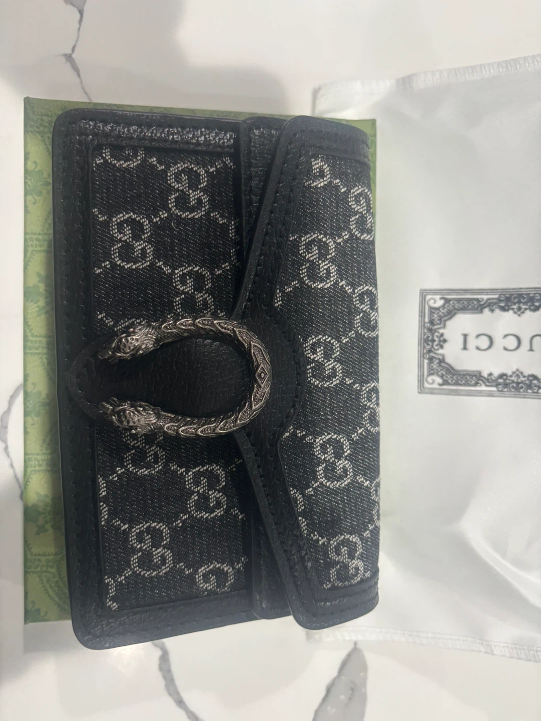 Gucci Dionysus Wallet on Chain Black GG Canvas - photo 2
