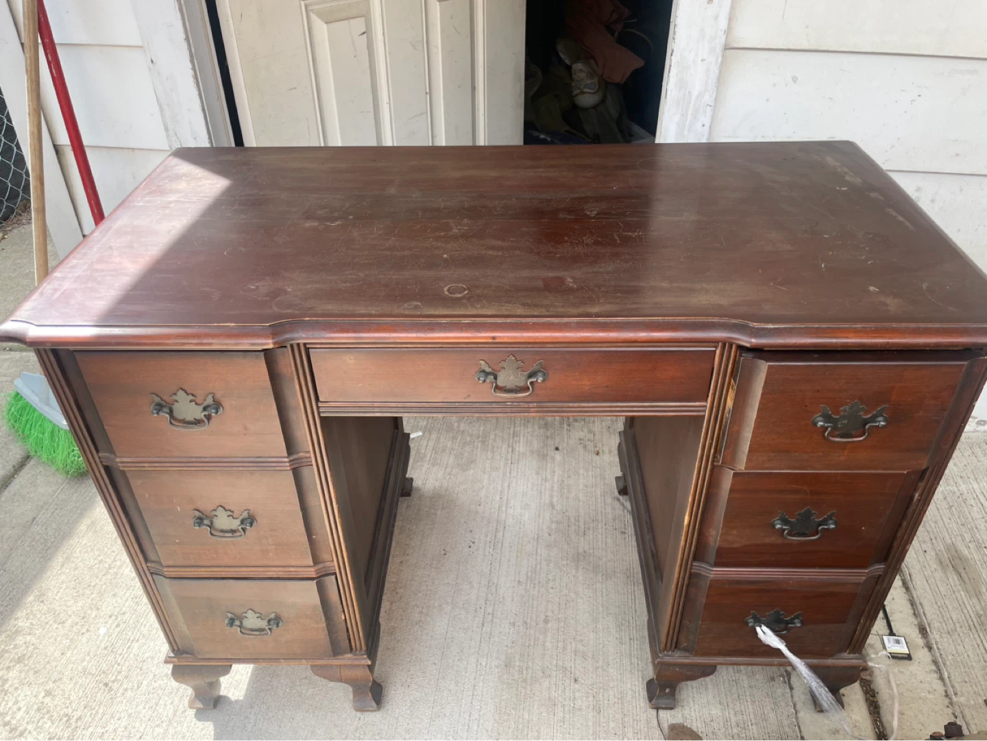 Vintage Wood Writing Desk - photo 2