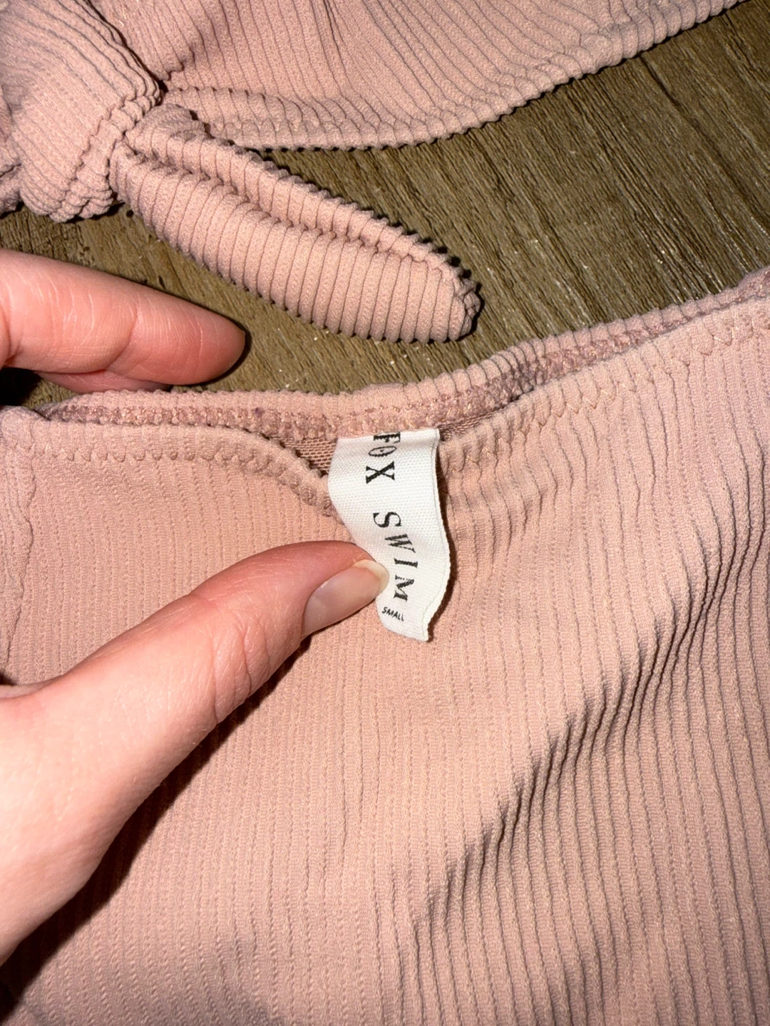Pink Ribbed Bikini Set - Fox Swim - Small - photo 2