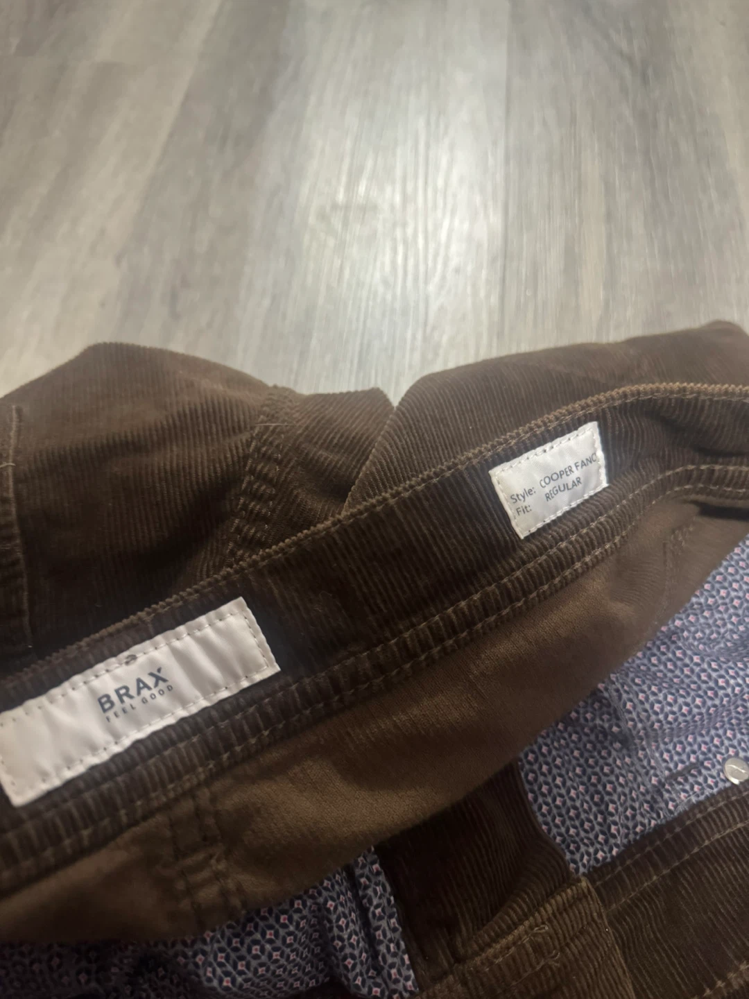 Brax Cooper Pants Men's Corduroy Size 36/34 Brown Regular Fit - photo 2