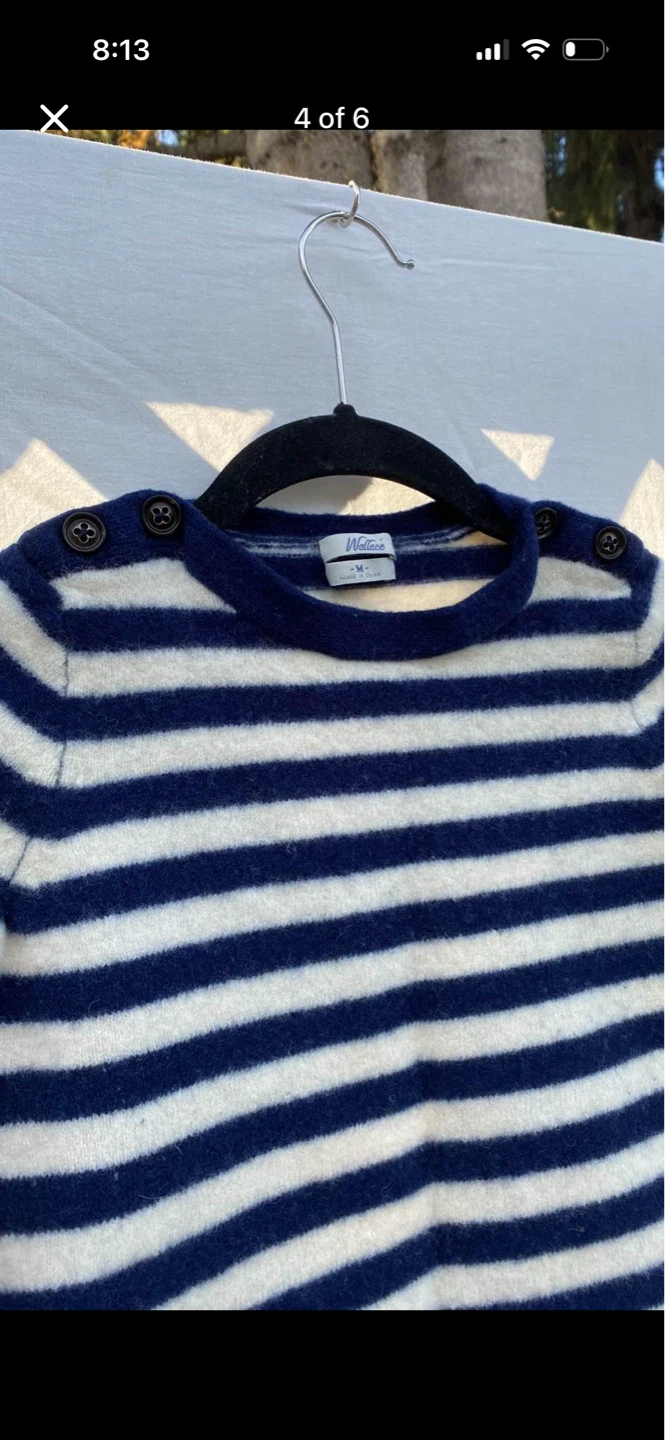 Wallace Merino Wool Striped Sweater - photo 4