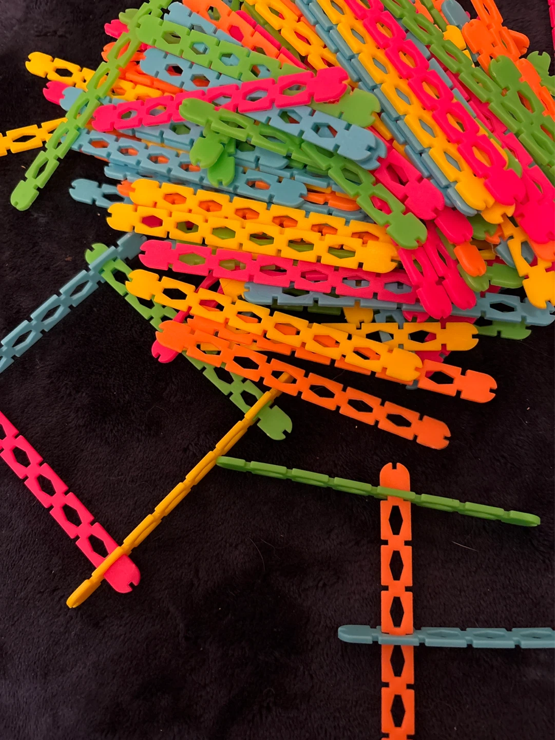 Bag of Colorful Plastic Building Sticks