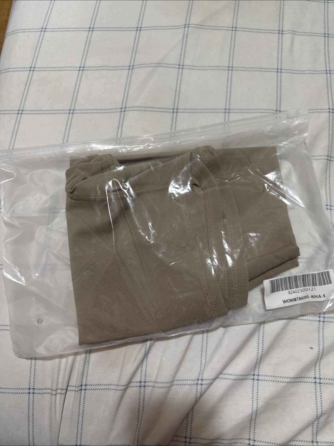 JED NORTH Ribbed Bike Shorts Khaki - size S - photo 3