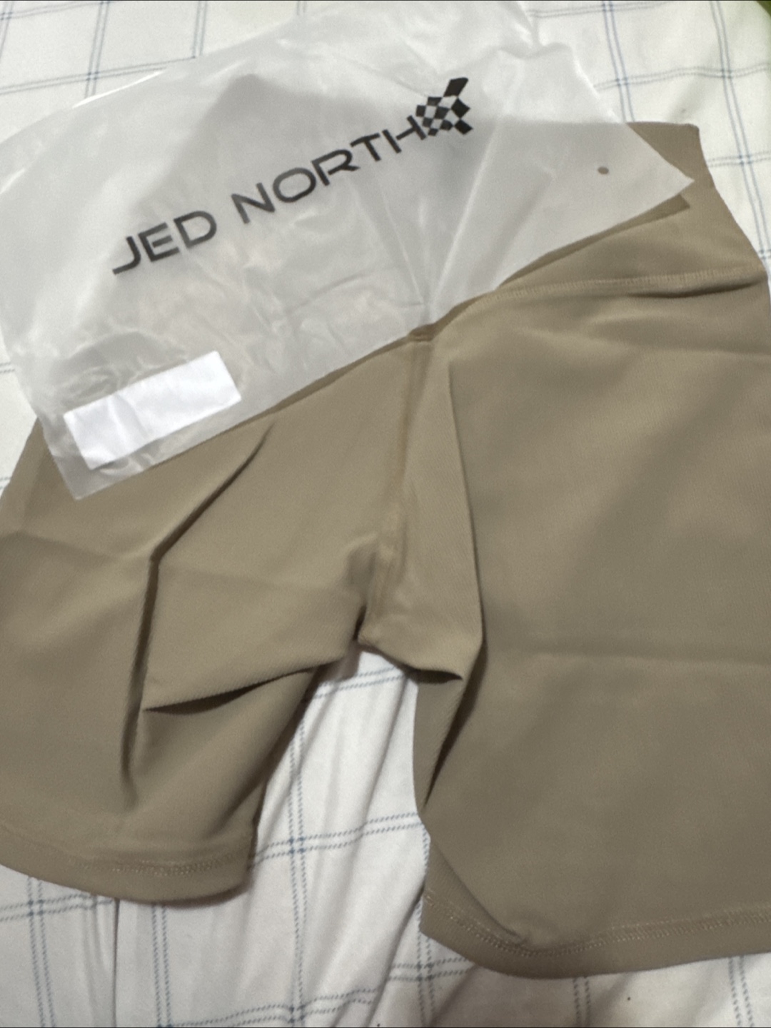 JED NORTH Ribbed Bike Shorts Khaki - size S - photo 2