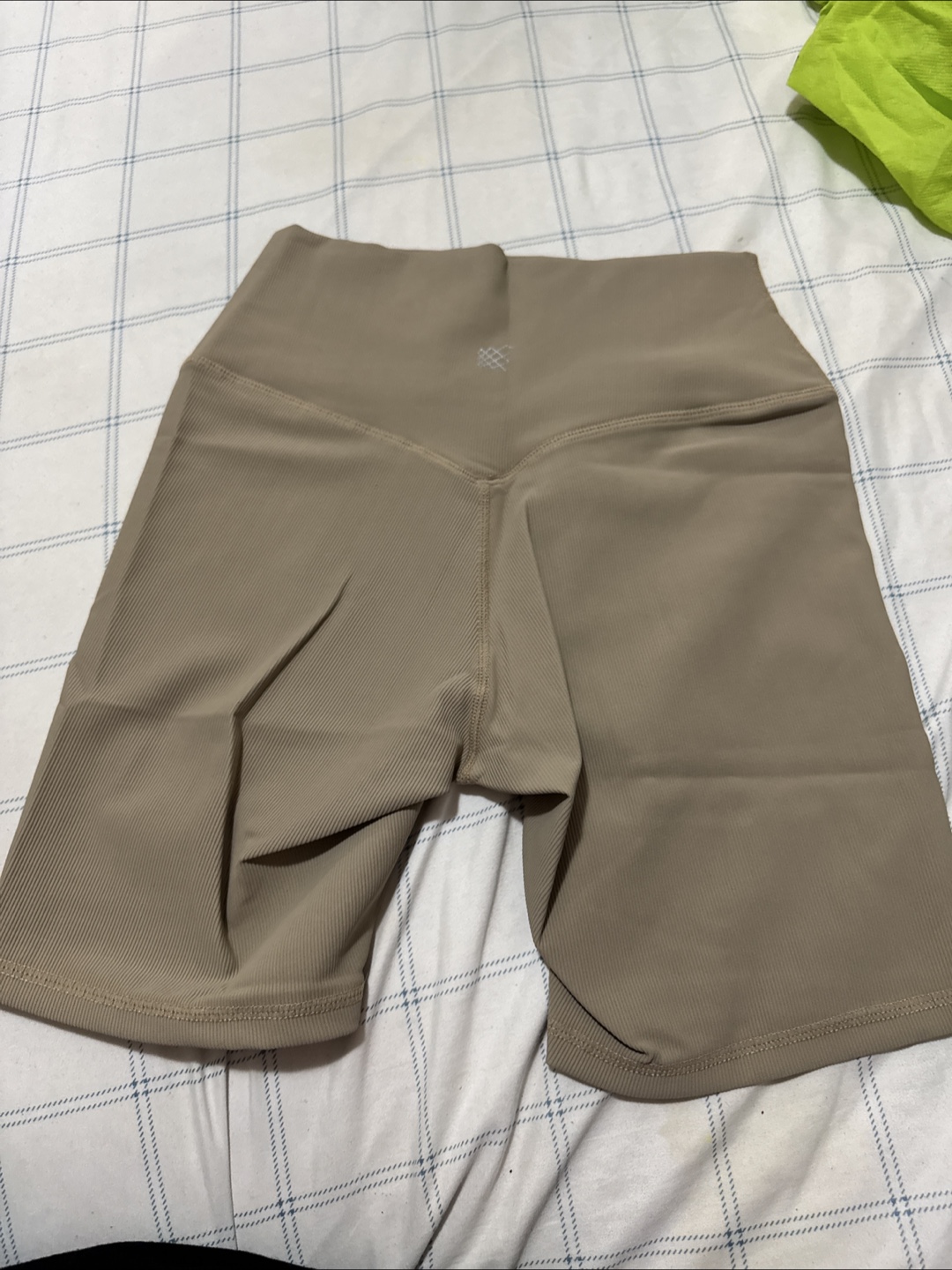 JED NORTH Ribbed Bike Shorts Khaki - size S - photo 4