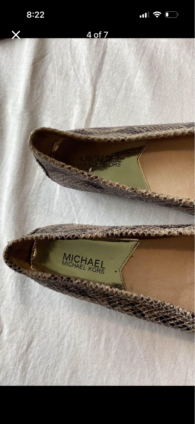 Michael Kors Snake Skin Loafers With Small Heel - photo 4