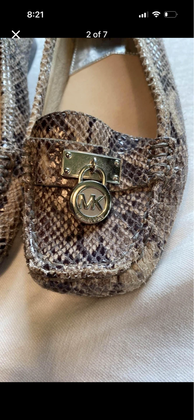 Michael Kors Snake Skin Loafers With Small Heel - photo 2
