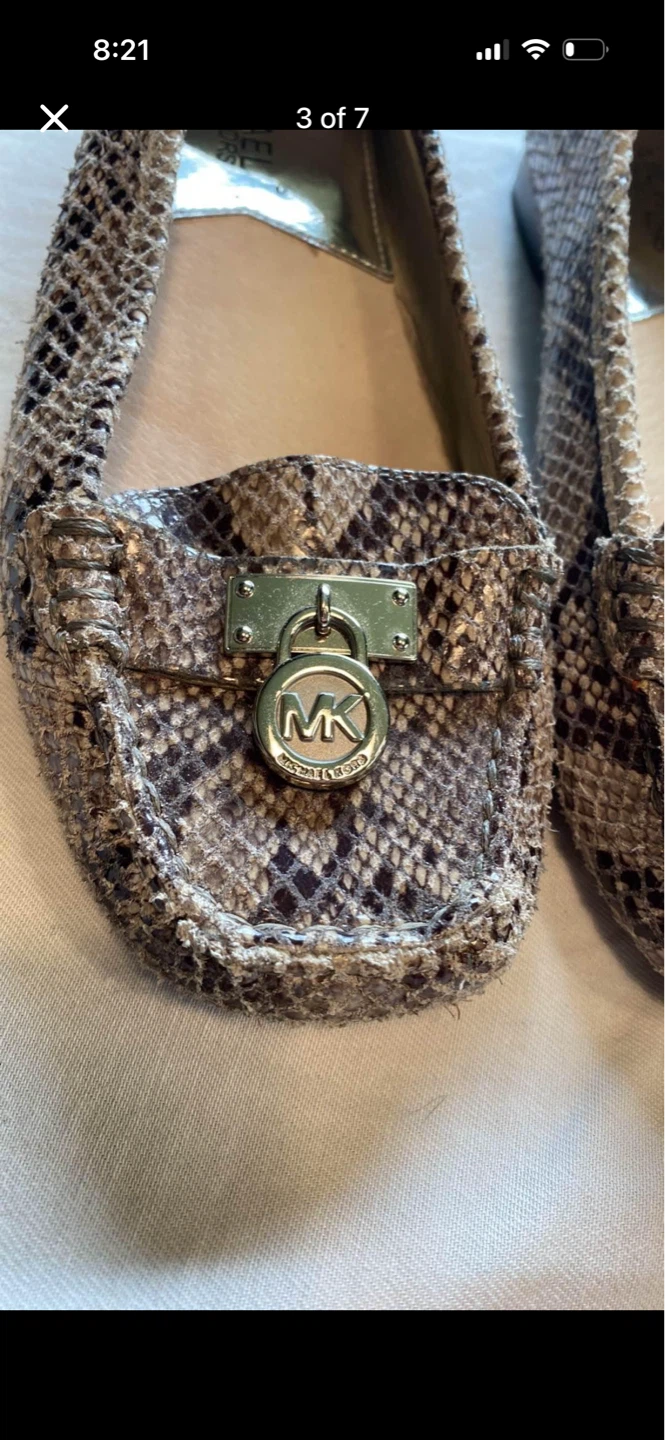Michael Kors Snake Skin Loafers With Small Heel - photo 3