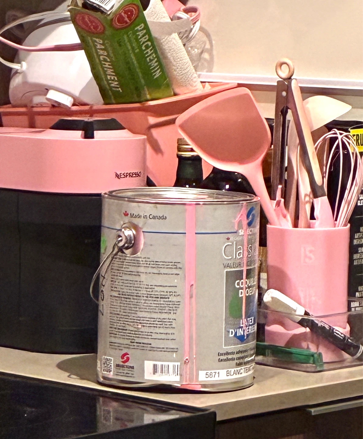 PINK Beauti-Tone Interior Paint - Blanc Texture