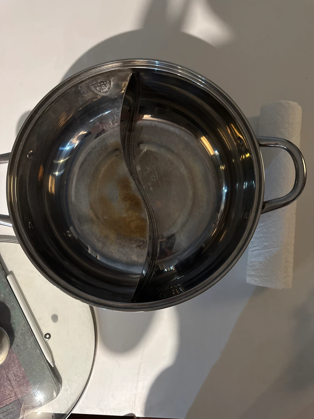 Stainless Steel Dual Chamber Hot Pot with Glass Lid - photo 4