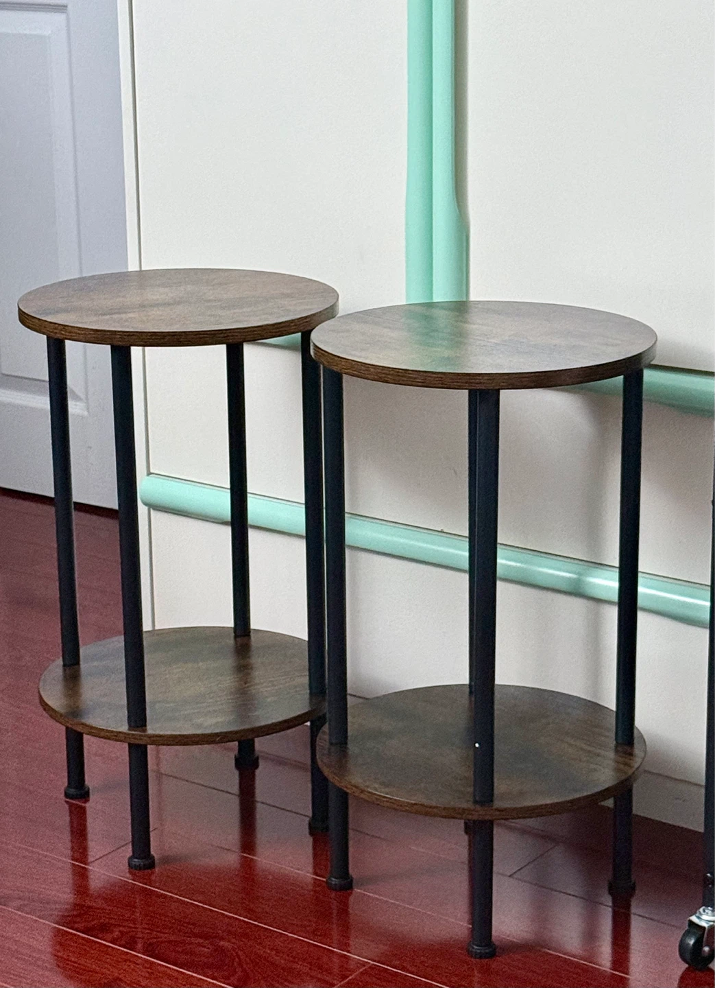 Set of 2 Round Side End Tables