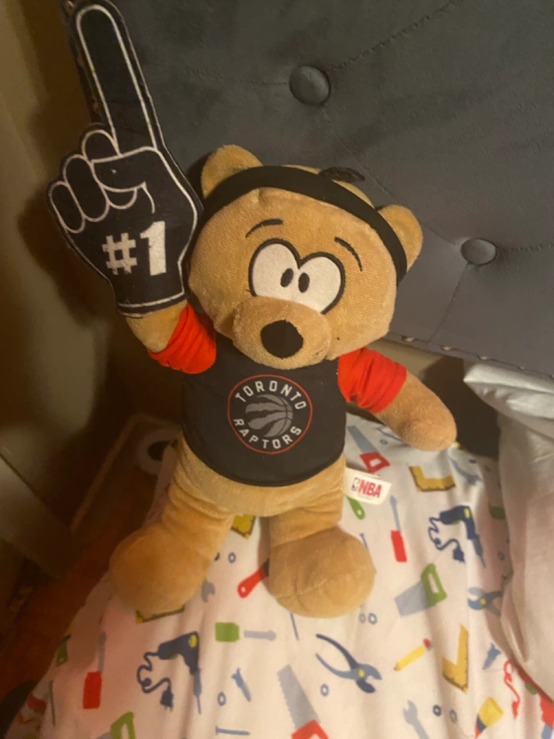 Toronto Raptors Plush Bear with #1 Foam Finger