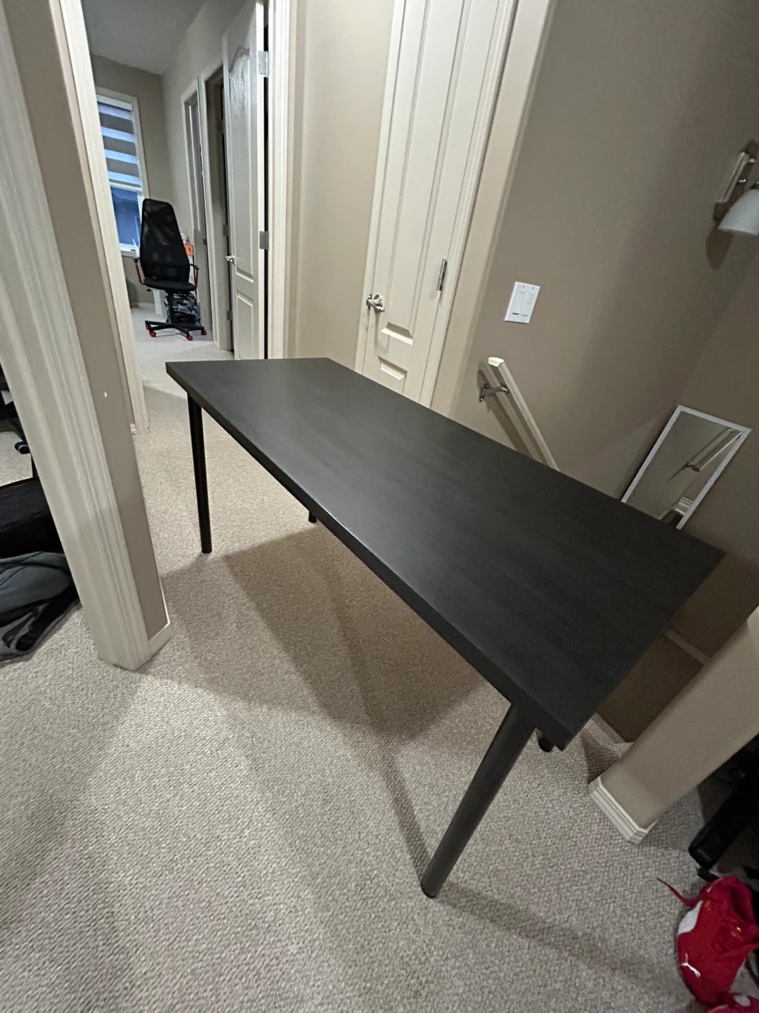 Dark wood desk