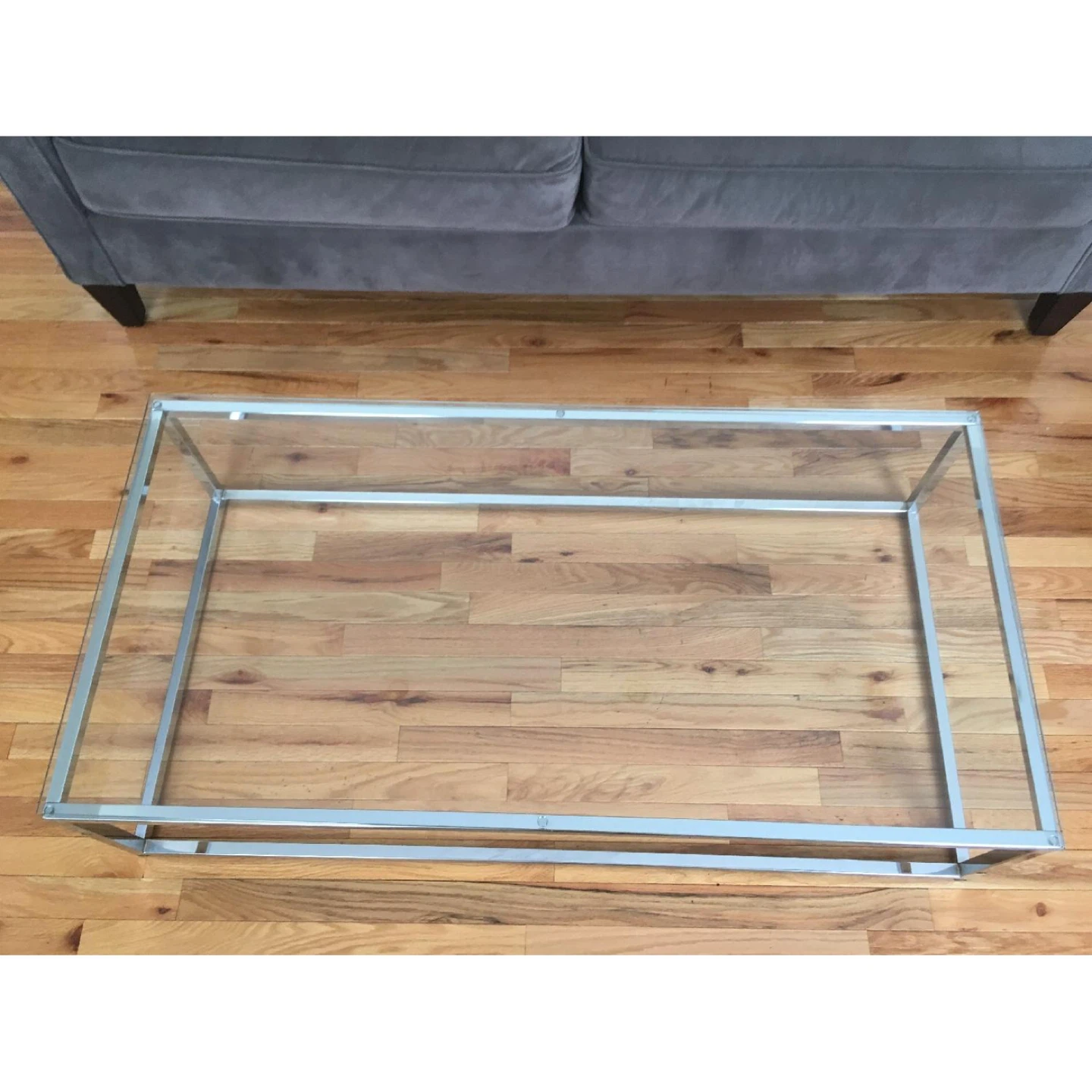 Glass and Chrome Coffee Table