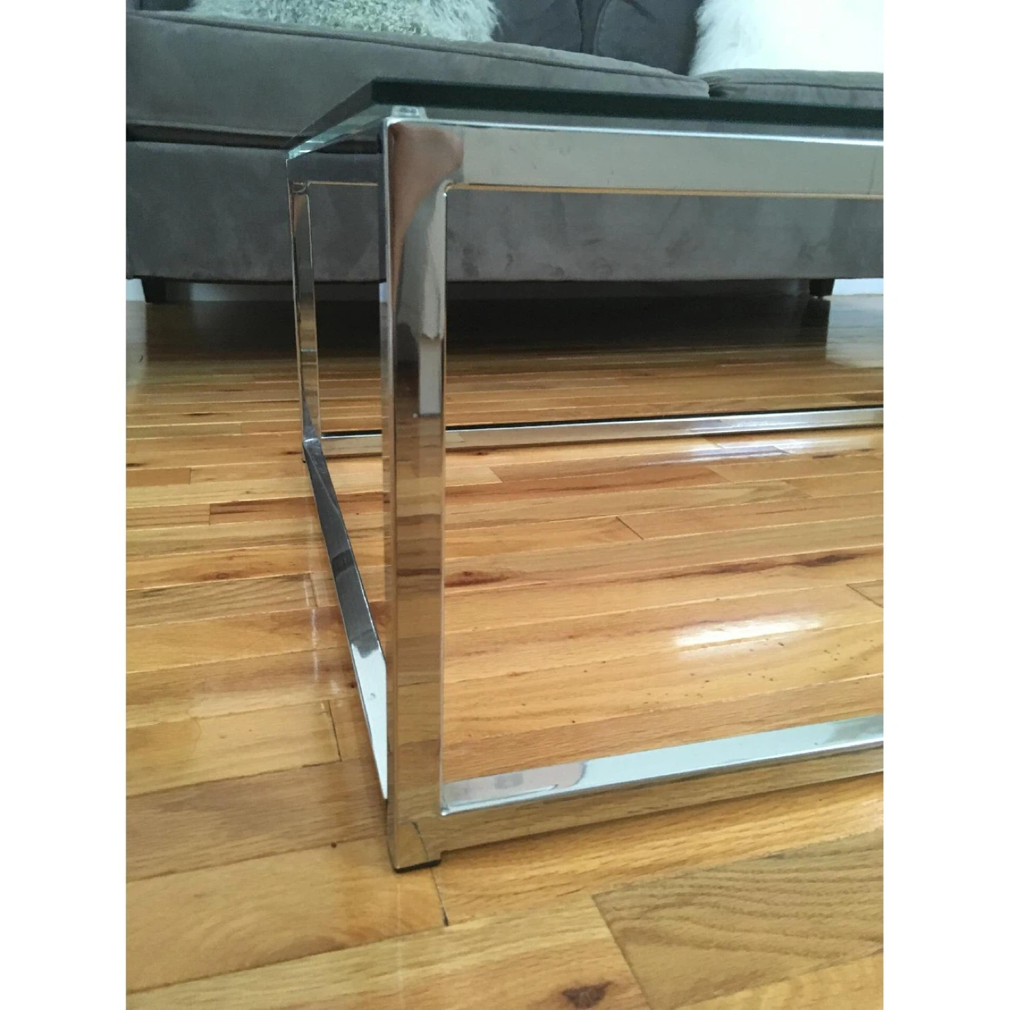 Glass and Chrome Coffee Table - photo 4