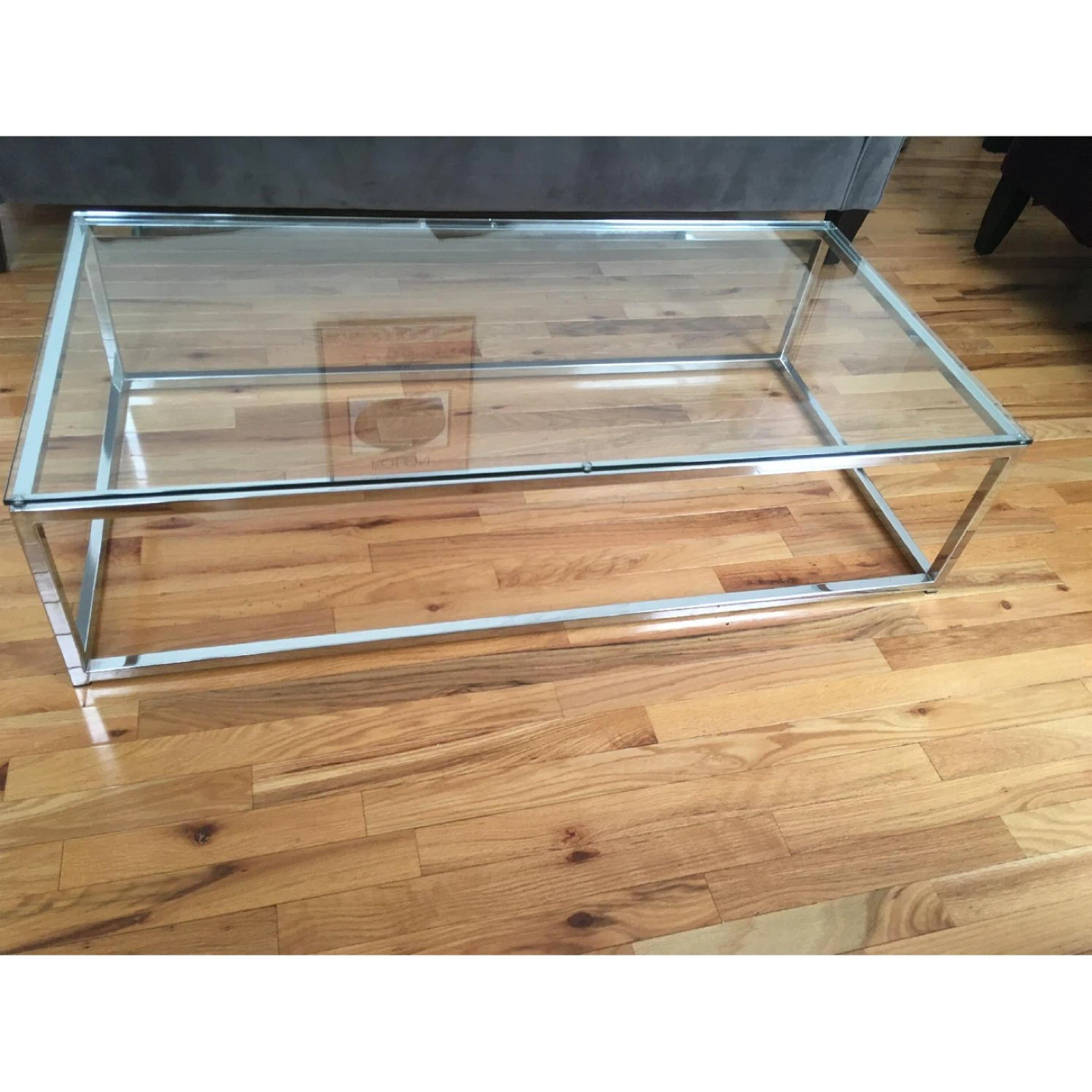 Glass and Chrome Coffee Table - photo 3