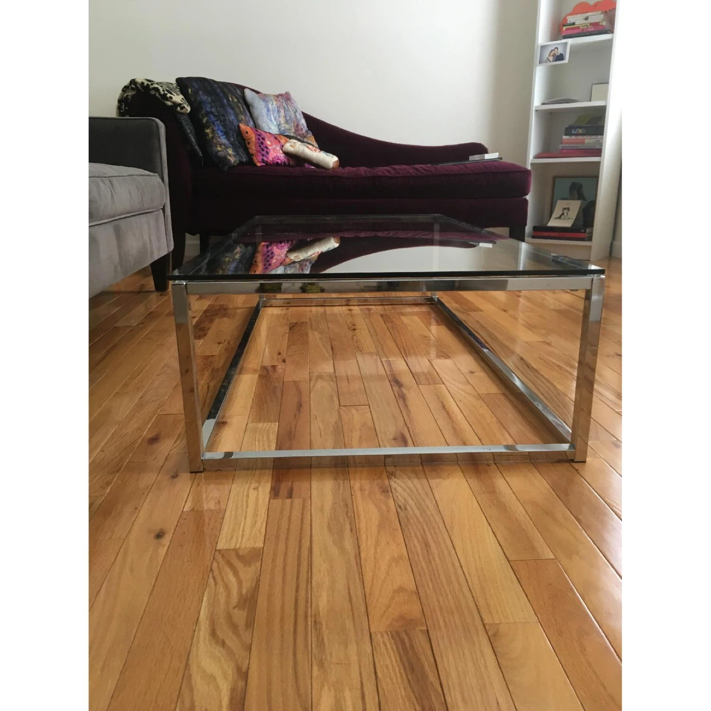 Glass and Chrome Coffee Table - photo 2