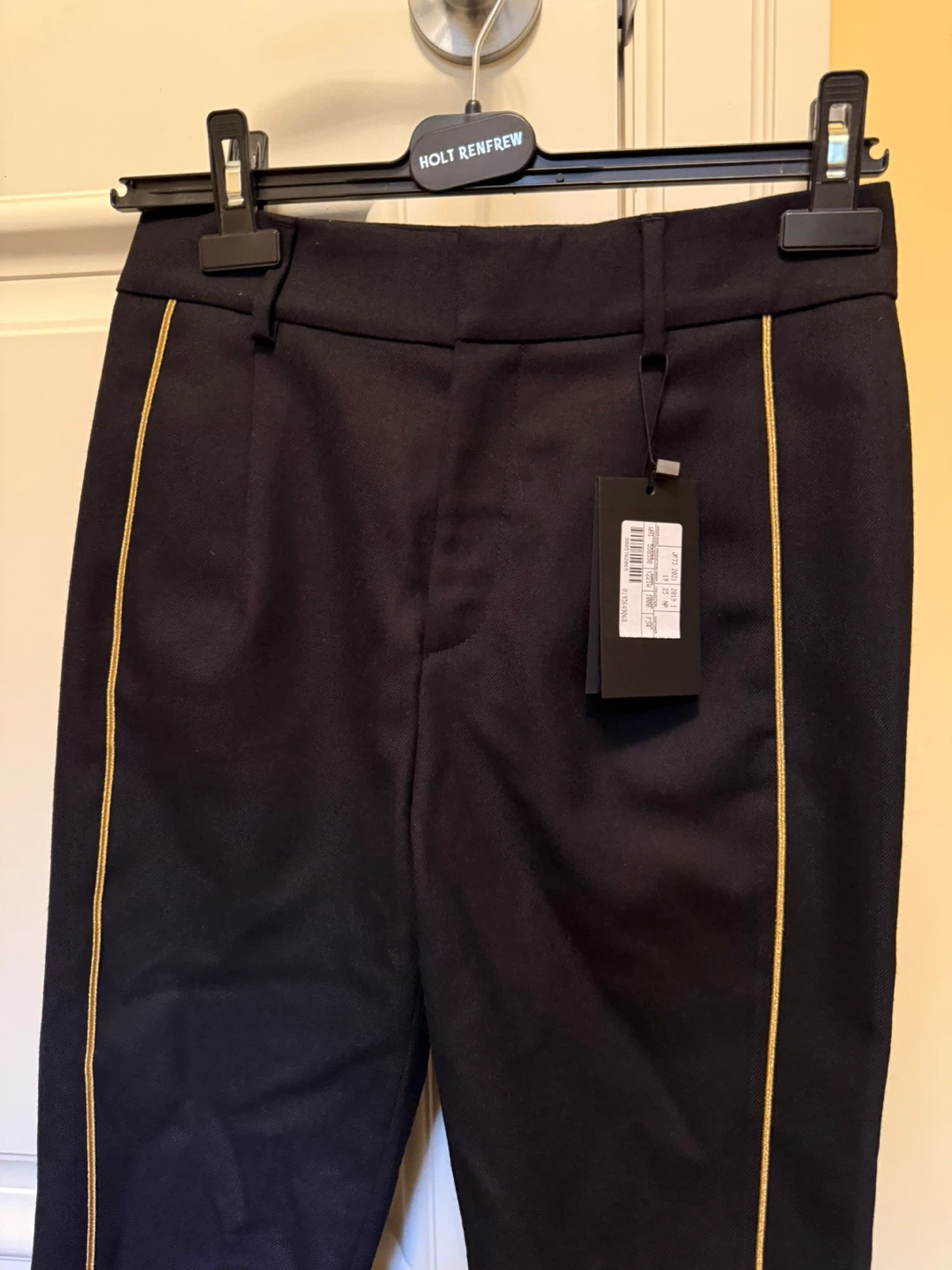 NWT Saint Laurent Paris Black Wool Pants Women Size 34 - photo 2