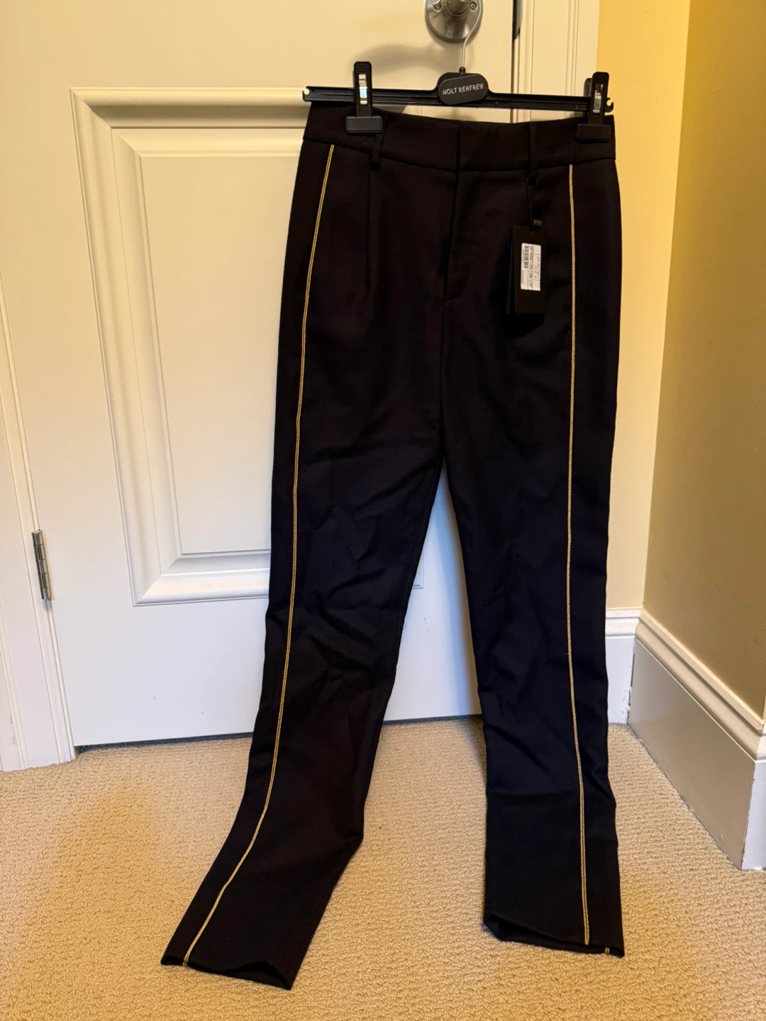 NWT Saint Laurent Paris Black Wool Pants Women Size 34