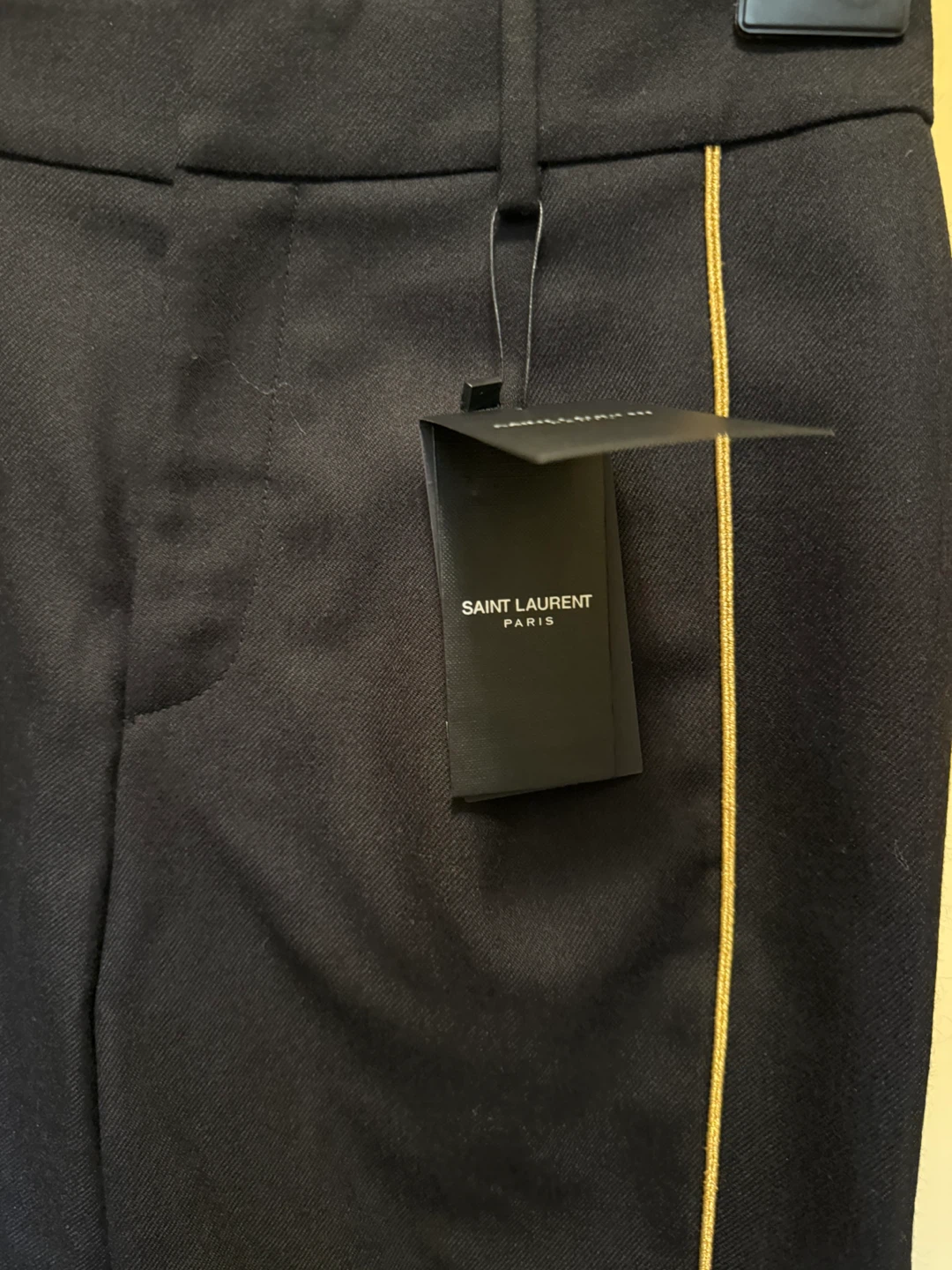 NWT Saint Laurent Paris Black Wool Pants Women Size 34 - photo 4