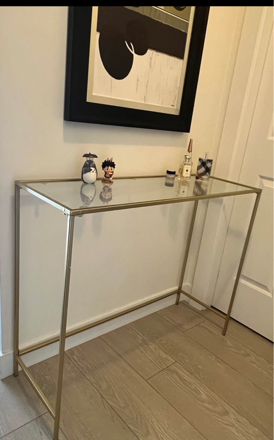 Glass and Gold Console Table