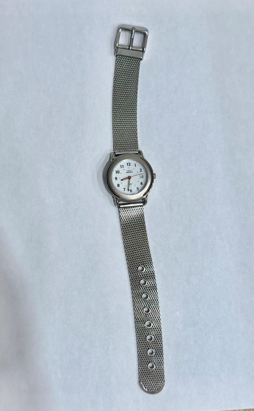 Timex Indiglo Quartz Watch with Mesh Band