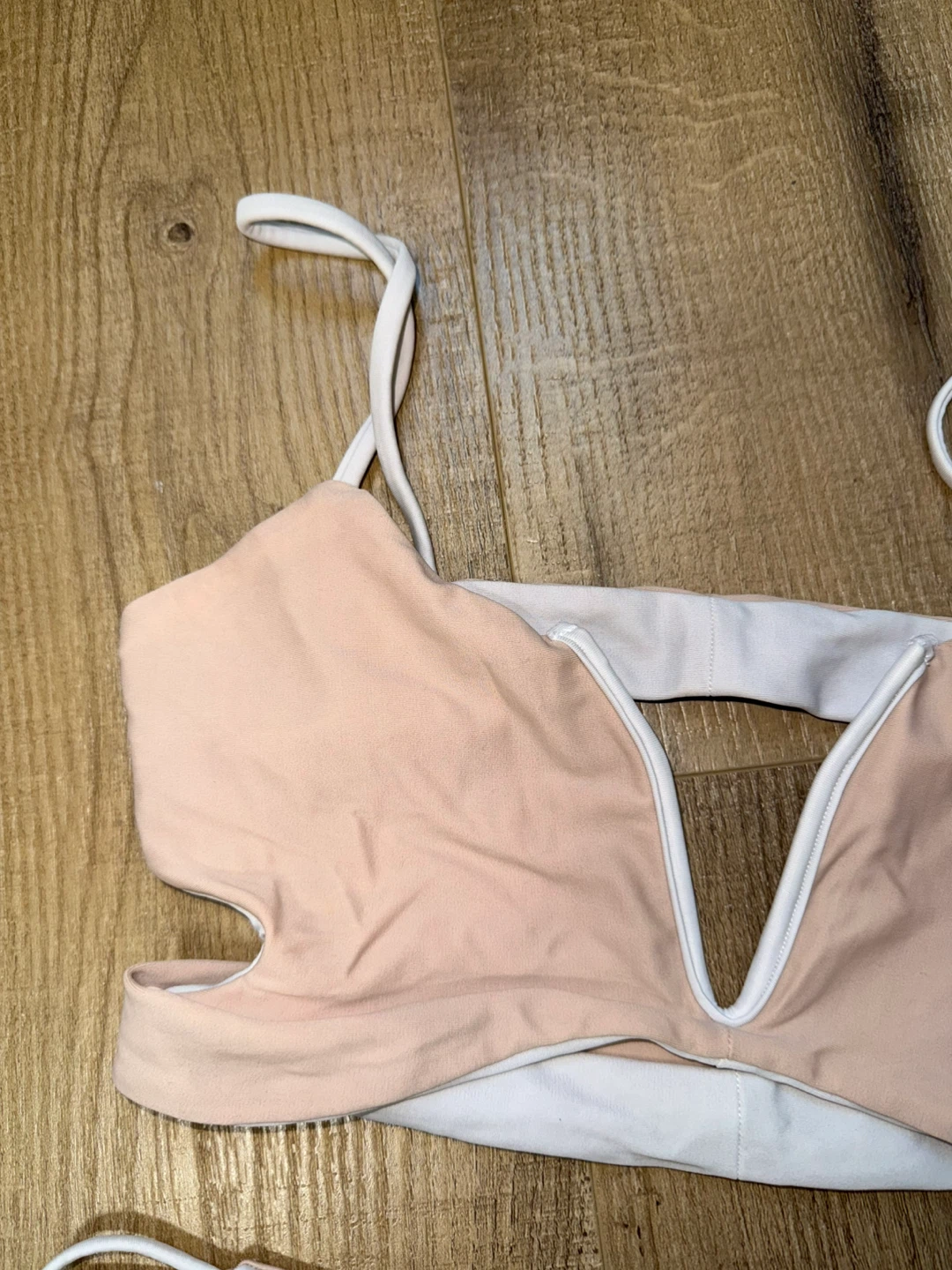 Women's Bikini Set - Peach/light pink and White - photo 3