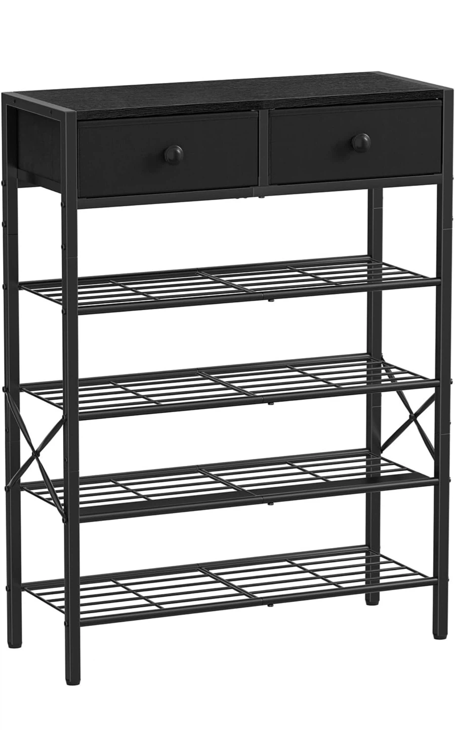 5-Tier Shoe Rack with 2 Drawers