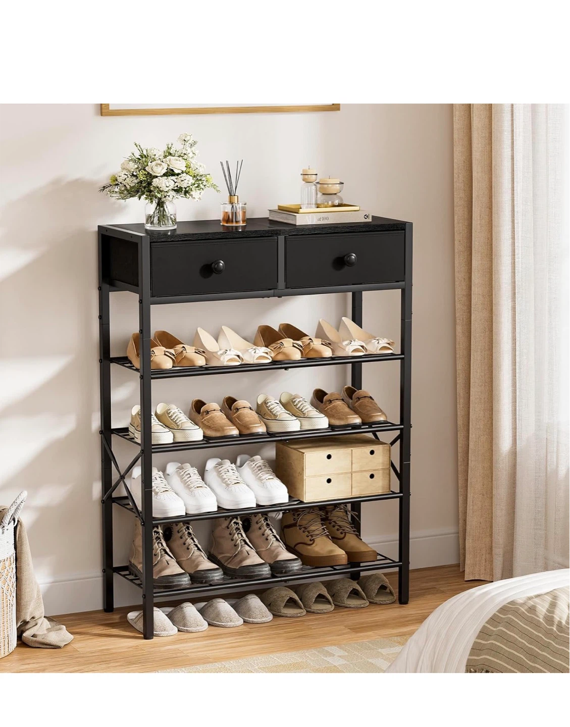 5-Tier Shoe Rack with 2 Drawers - photo 4