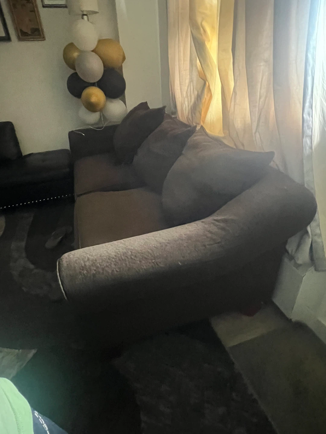 Brown Fabric Sofa pair - photo 2