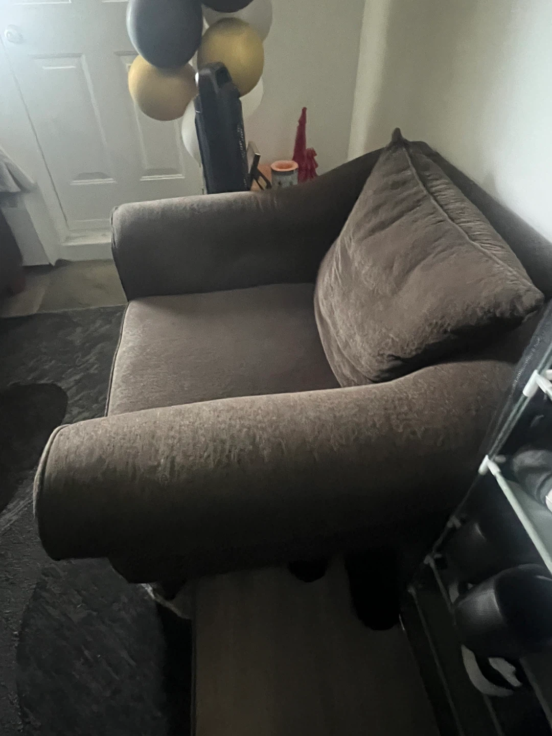 Brown Fabric Sofa pair - photo 3