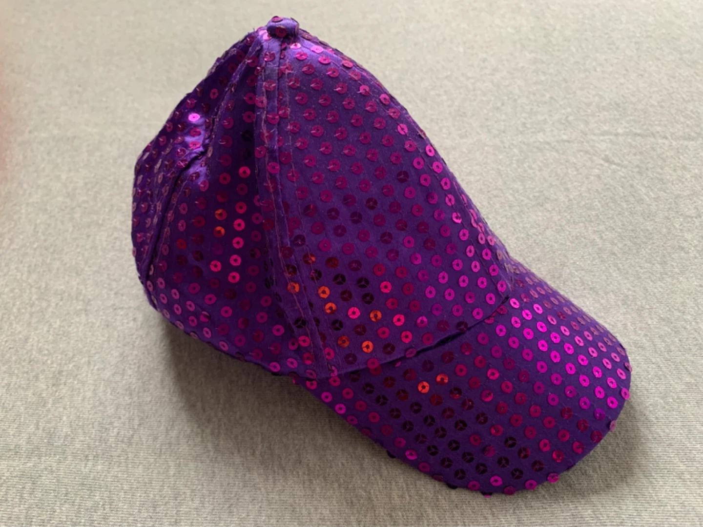 Purple Sequin Baseball Cap