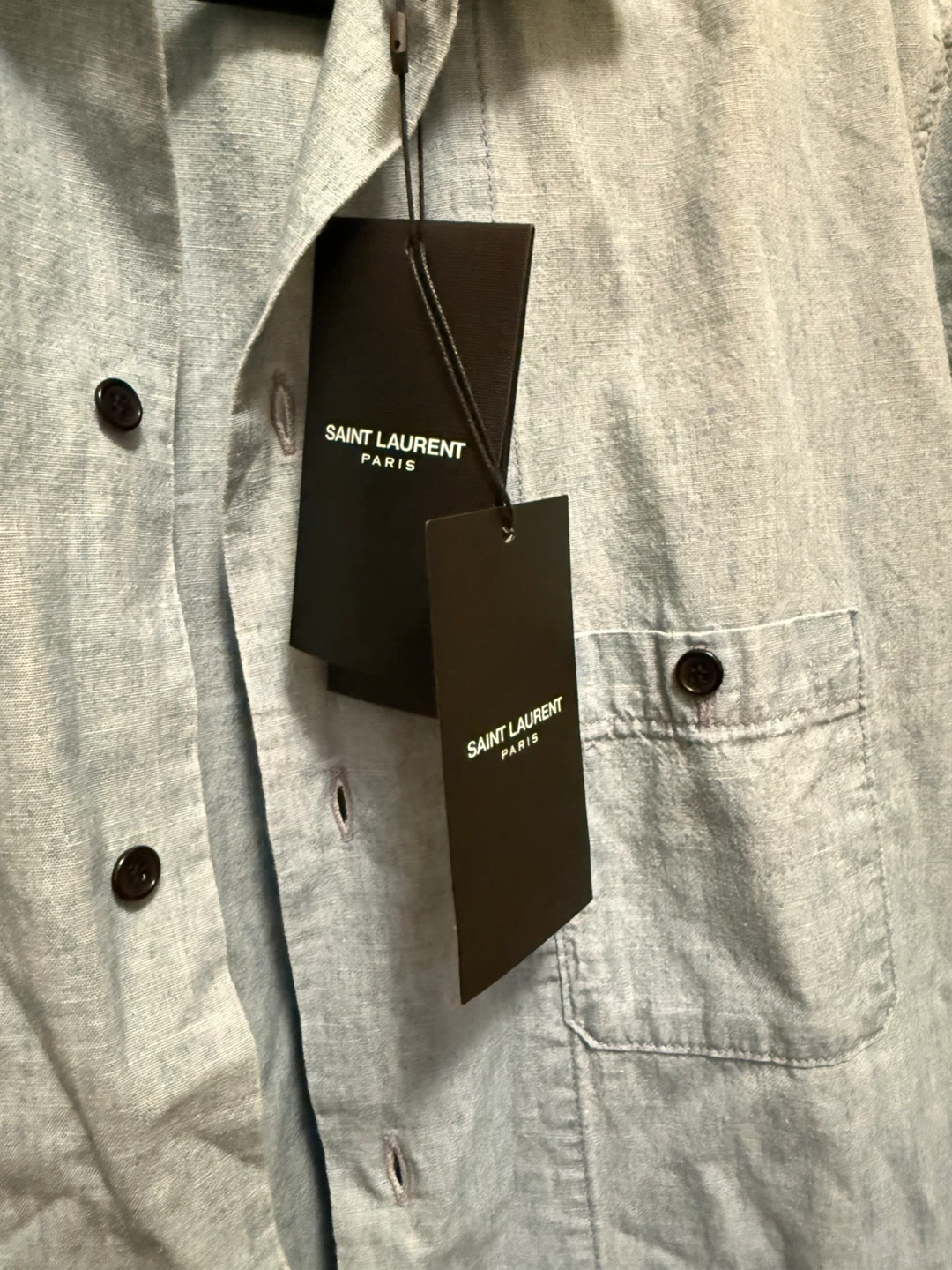 NWT Saint Laurent Paris Men’s Short Sleeve Shirt XS - photo 3