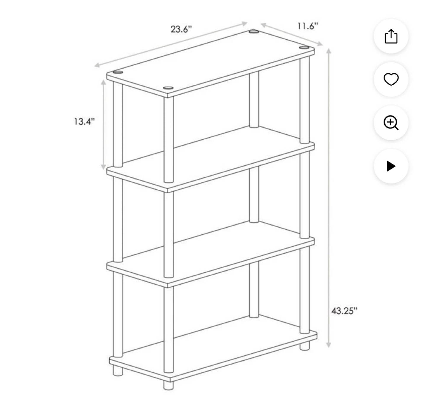 4-Tier Storage Shelf - photo 2