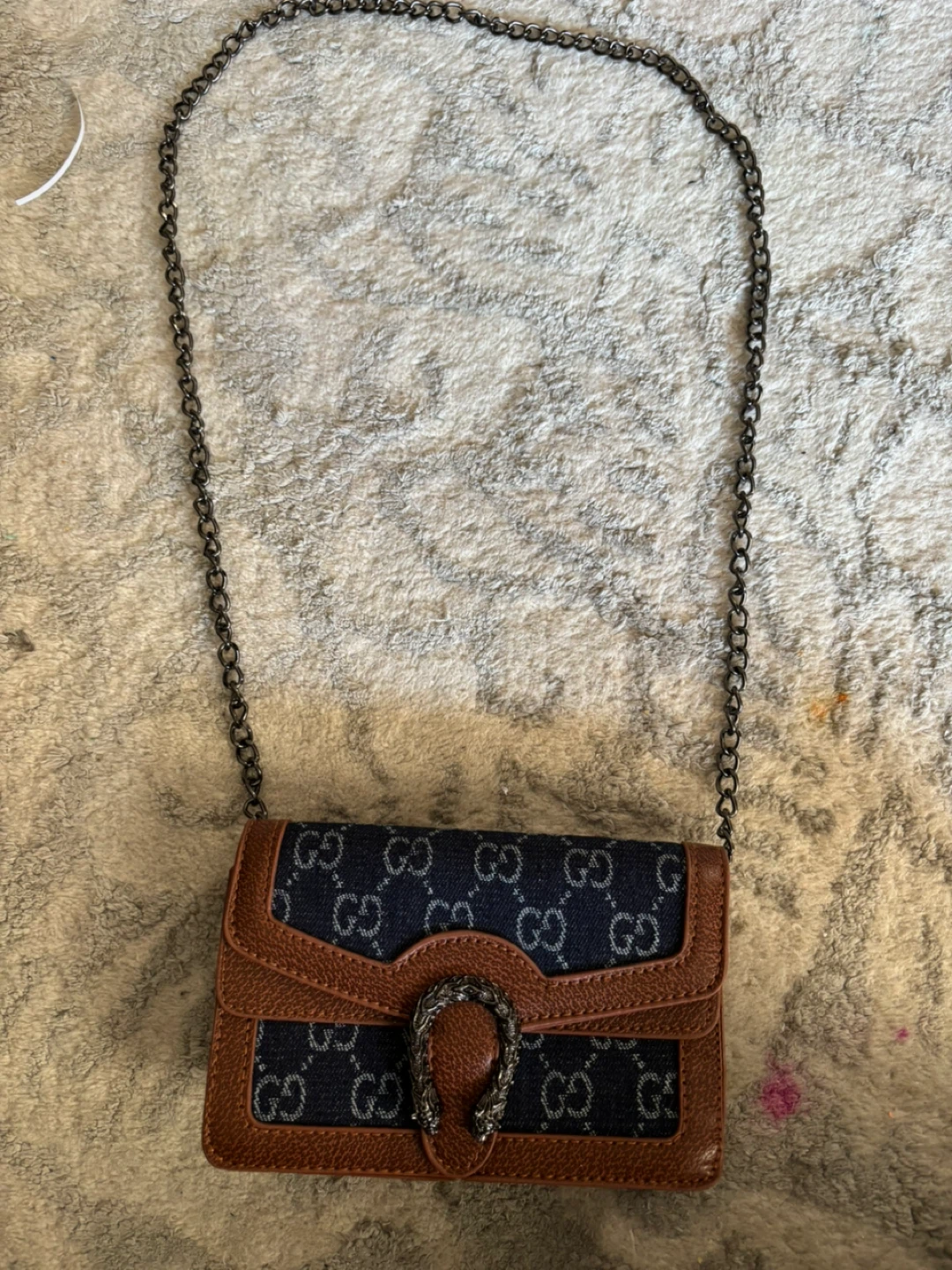 Gucci brown and dark blue Mini shoulder Bag - photo 4