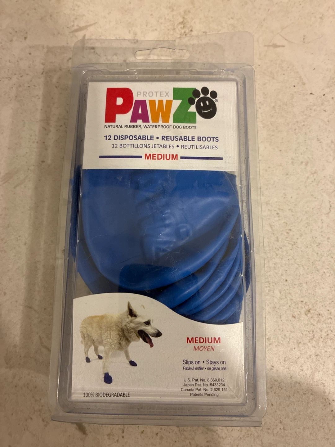 PRO-TEX Pawz Medium Natural Rubber Dog Boots (12 Pack)