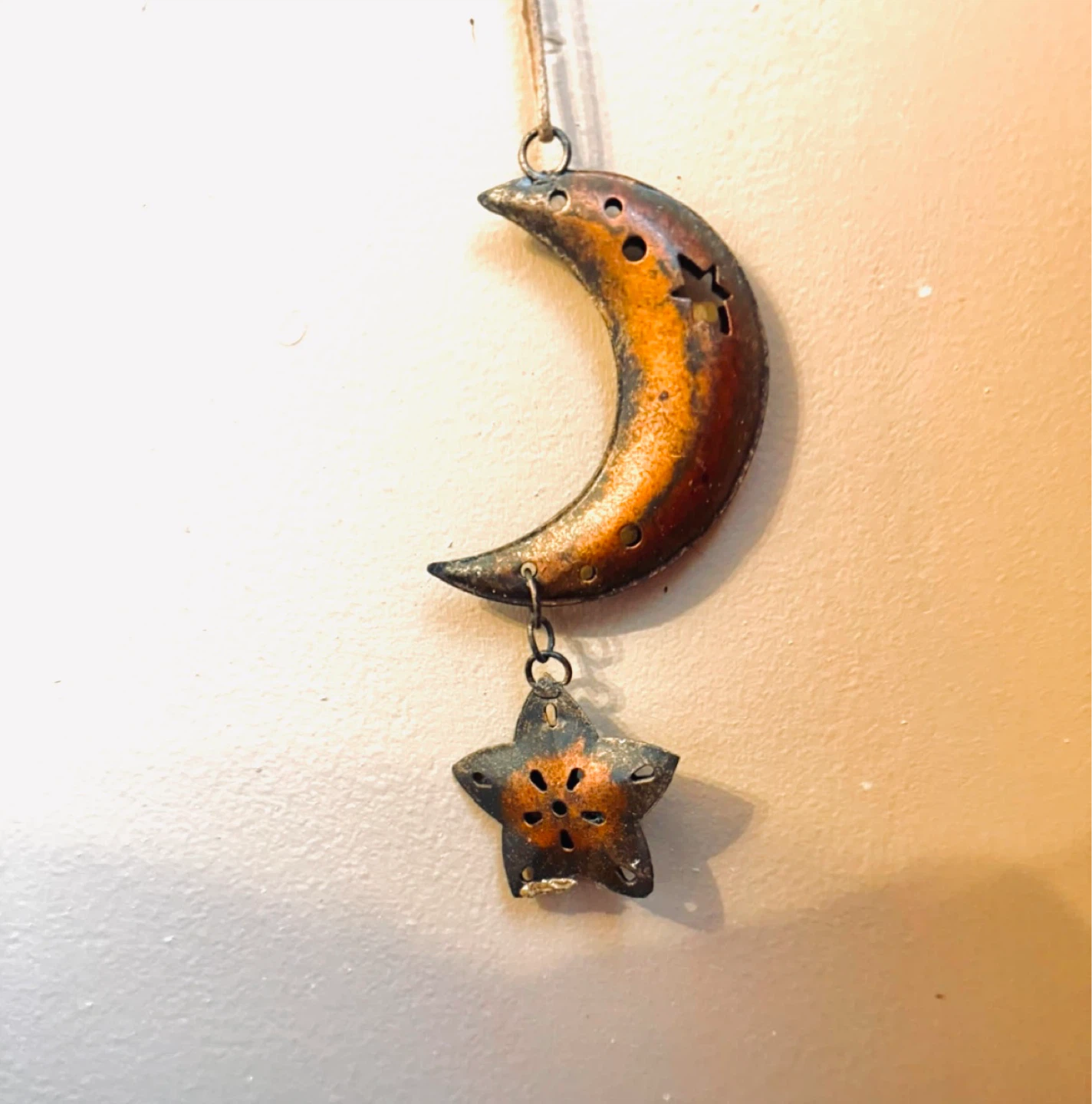 Moon and Star Hanging Ornament