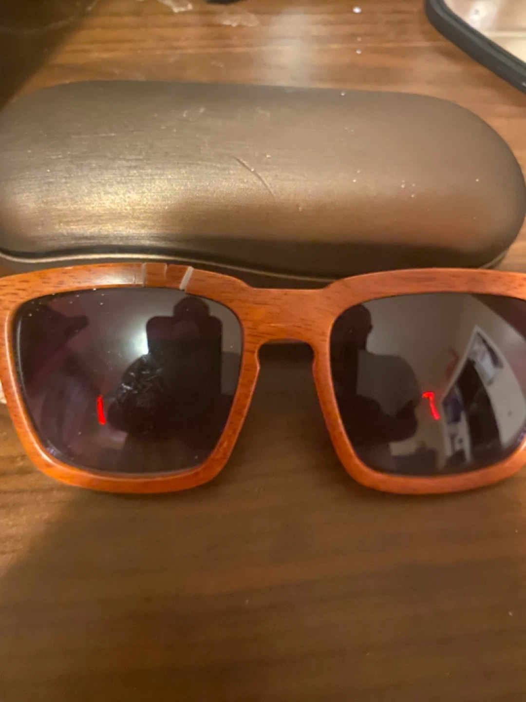 Wooden Frame Sunglasses with Case - photo 3