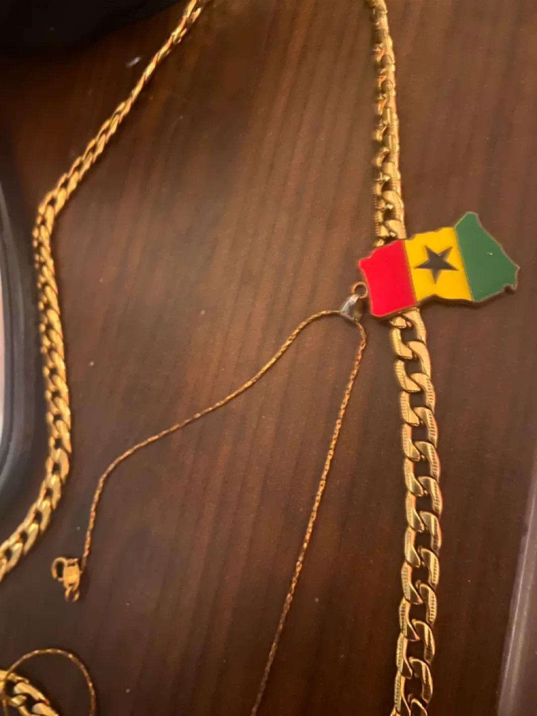 Ghana Map Pendant Necklace