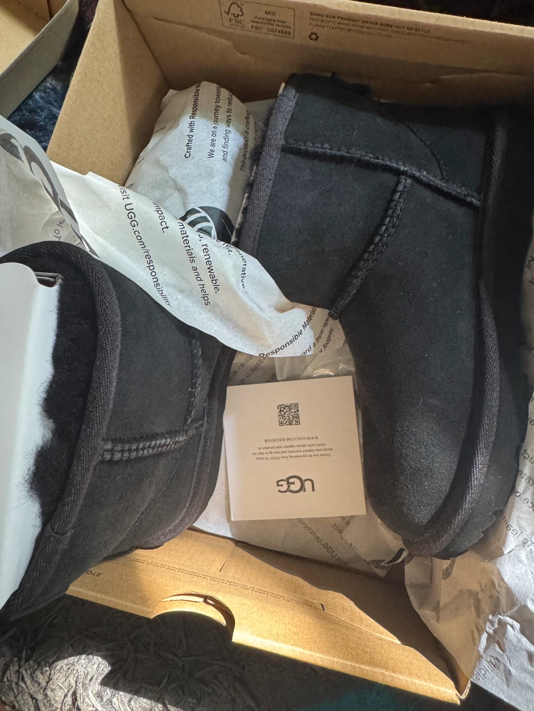 Ugg T Idris Classic Mini II Kids Boots Black Size 9 - photo 2
