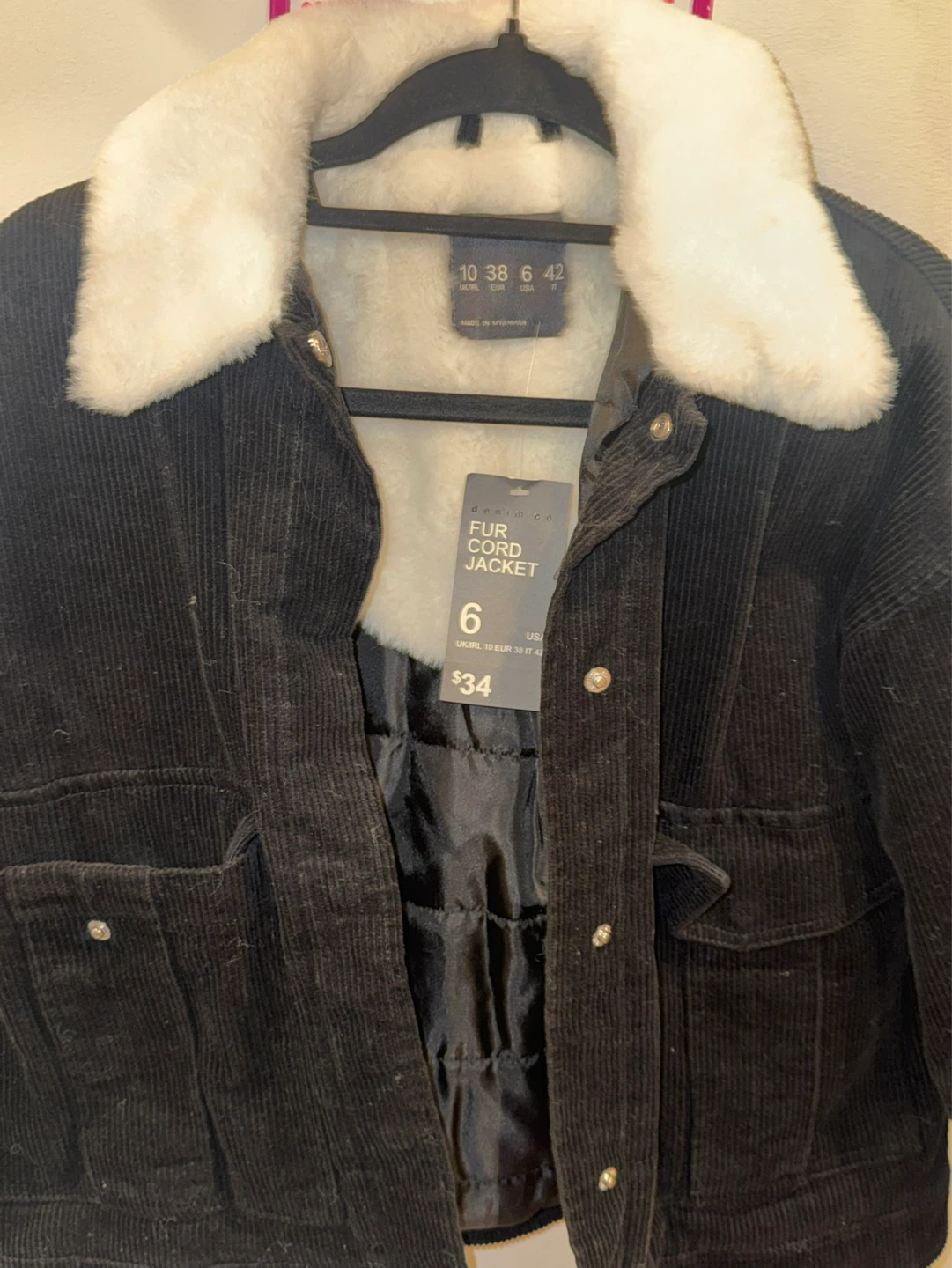 Black Fur Cord Jacket - photo 2