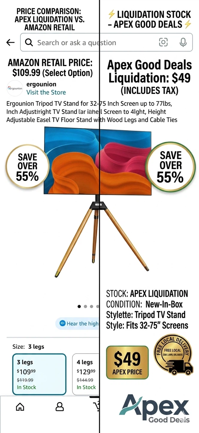 Ergounion Tripod TV Stand for 32-75" Screens