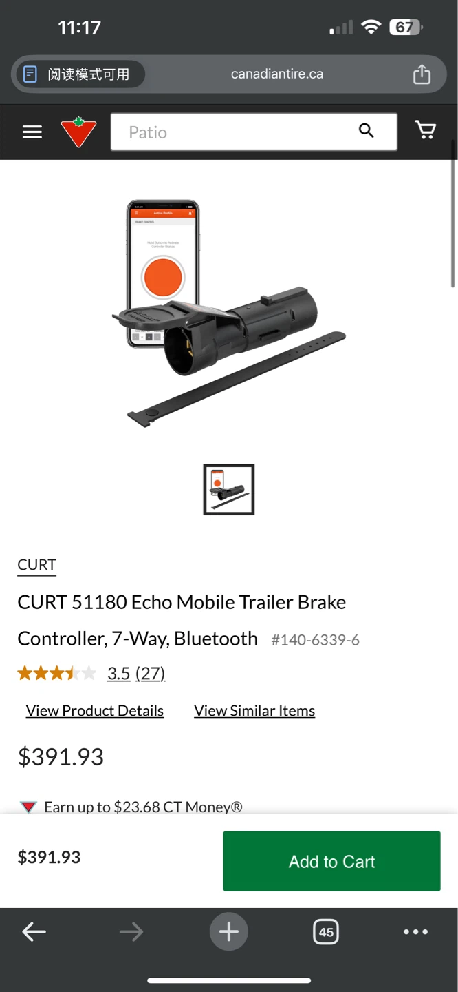 CURT 51180 Echo Mobile Trailer Brake Controller - photo 4
